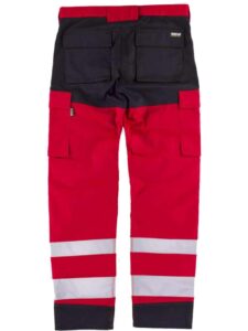 WorkTeam Pantalón Combinado de Triple Costura y con Cintas Reflectantes. Dos Bolsos de Fuelle con Abertura Inclinada en los costados, un Bolsillo Rel Hombre - Imagen 2