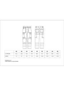 Workteam Pantalón Trabajo de Alta Visibilidad, Triple Costura, Tejido Grueso y Cintas Reflectantes. Hombre