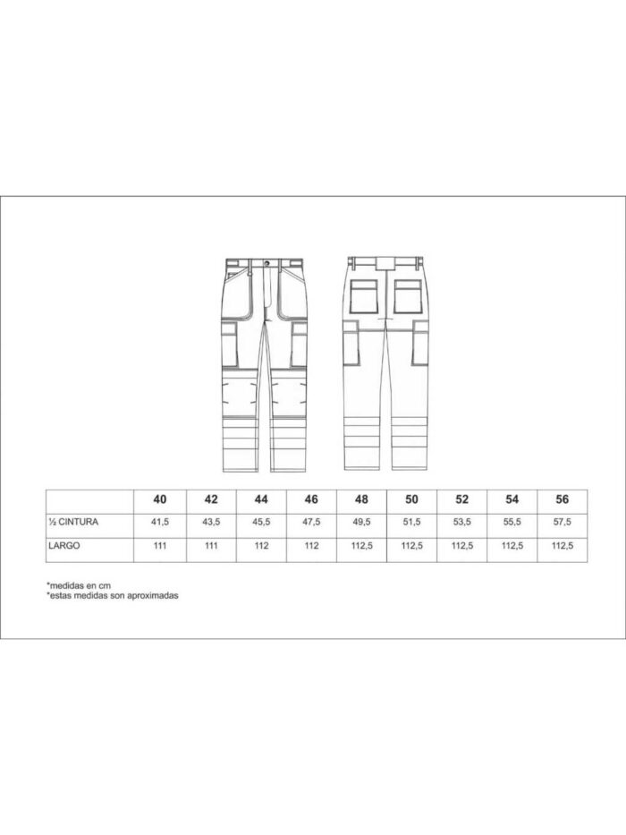 Workteam Pantalón Trabajo de Alta Visibilidad, Triple Costura, Tejido Grueso y Cintas Reflectantes. Hombre