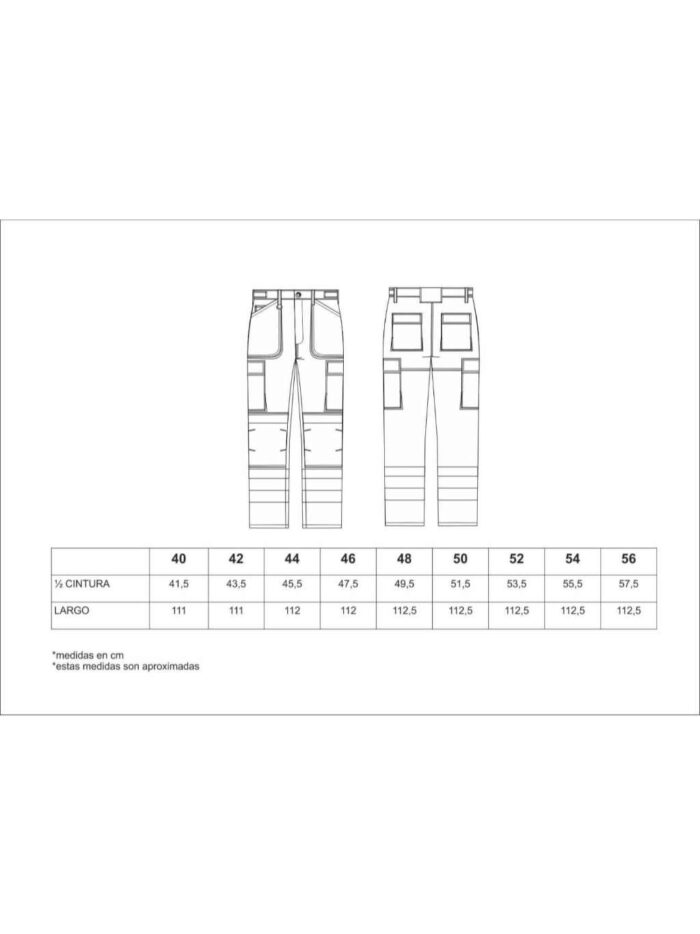 WorkTeam Pantalón Combinado de Triple Costura y con Cintas Reflectantes. Dos Bolsos de Fuelle con Abertura Inclinada en los costados, un Bolsillo Rel Hombre - Imagen 3