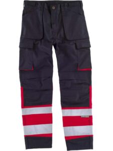 WorkTeam Pantalón Combinado de Triple Costura y con Cintas Reflectantes. Dos Bolsos de Fuelle con Abertura Inclinada en los costados, un Bolsillo Rel Hombre