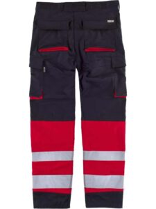 WorkTeam Pantalón Combinado de Triple Costura y con Cintas Reflectantes. Dos Bolsos de Fuelle con Abertura Inclinada en los costados, un Bolsillo Rel Hombre - Imagen 2