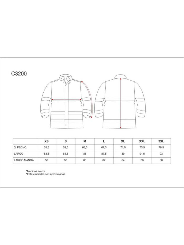 WorkTeam Parka Trabajo Acolchada, Abrigo Alta Visibilidad, con Cierre de Cremallera y Cintas Reflectantes. EN471. Unisex