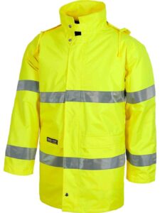 WorkTeam Parka Trabajo Acolchada, Abrigo Alta Visibilidad, con Cierre de Cremallera y Cintas Reflectantes. EN471. Unisex