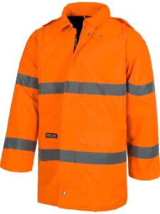 WorkTeam Parka Trabajo Acolchada, Abrigo Alta Visibilidad, con Cierre de Cremallera y Cintas Reflectantes. EN471. Unisex - Imagen 2