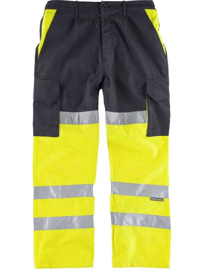 WorkTeam Pantalón Combinado Alta Visibilidad con Cintas Reflectantes. EN471. Hombre