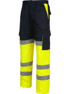 WorkTeam Pantalón Combinado Alta Visibilidad con Cintas Reflectantes. EN471. Hombre