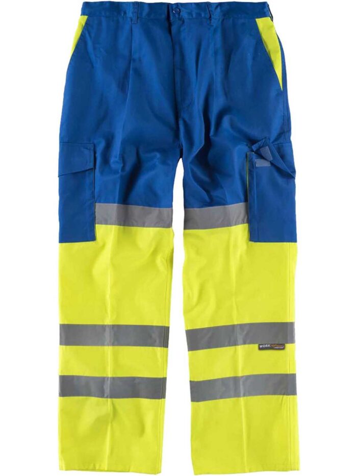 WorkTeam Pantalón Combinado Alta Visibilidad con Cintas Reflectantes. EN471. Hombre