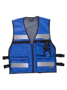 WorkTeam Chaleco de Alta Visibilidad con ajustes Laterales, Multibolsillos, Dos Cintas Reflectantes. - Imagen 4