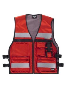 WorkTeam Chaleco de Alta Visibilidad con ajustes Laterales, Multibolsillos, Dos Cintas Reflectantes. - Imagen 3