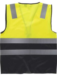 WorkTeam Chaleco Bicolor con Cierre de Cremallera y Cintas de Alta Visibilidad. EN ISO 20471:2013 Hombre