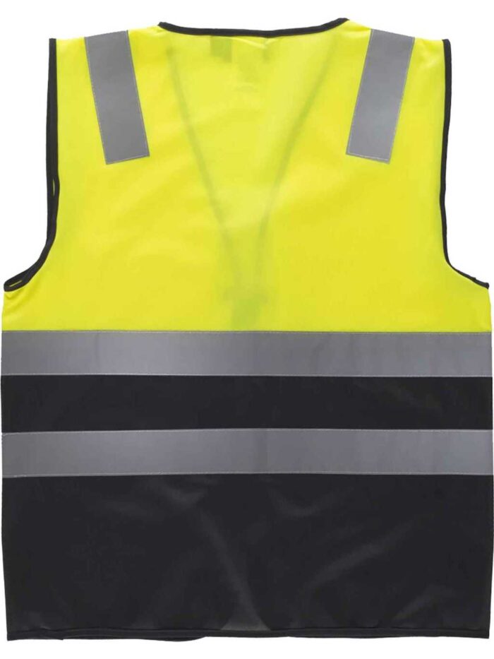 WorkTeam Chaleco Bicolor con Cierre de Cremallera y Cintas de Alta Visibilidad. EN ISO 20471:2013 Hombre