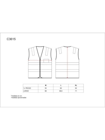WorkTeam Chaleco Bicolor con Cierre de Cremallera y Cintas de Alta Visibilidad. EN ISO 20471:2013 Hombre
