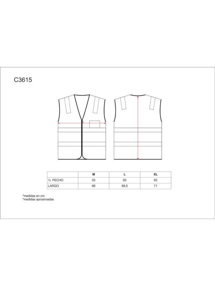 WorkTeam Chaleco Bicolor con Cierre de Cremallera y Cintas de Alta Visibilidad. EN ISO 20471:2013 Hombre