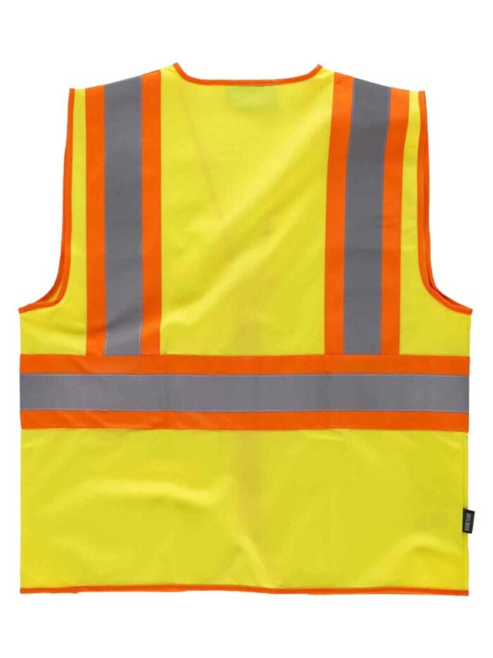 WorkTeam Chaleco alta visibilidad, multibolsillos, cintas reflectantes bicolores verticales y horizontales. - Imagen 3