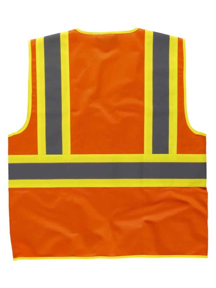 WorkTeam Chaleco alta visibilidad, multibolsillos, cintas reflectantes bicolores verticales y horizontales. - Imagen 4