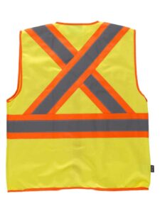 WorkTeam Chaleco Alta Visibilidad, Multibolsillos, Cintas Reflectantes bicolores Verticales y horizontales. Hombre