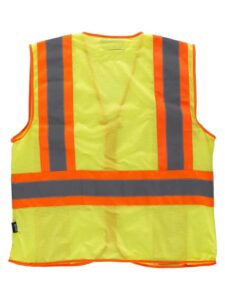 WorkTeam Chaleco Alta Visibilidad, Multibolsillos, Cintas Reflectantes bicolores Verticales y horizontales. Hombre