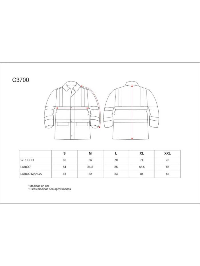 WorkTeam Parka Trabajo Acolchada, Abrigo Alta Visibilidad con Cintas Reflectantes. EN471. Cazadora Unisex
