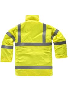 WorkTeam Parka Trabajo Acolchada, Abrigo Alta Visibilidad con Cintas Reflectantes. EN471. Cazadora Unisex