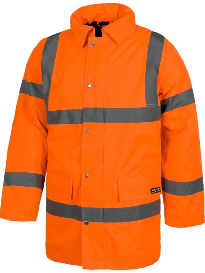 WorkTeam Parka Trabajo Acolchada, Abrigo Alta Visibilidad con Cintas Reflectantes. EN471. Cazadora Unisex - Imagen 2