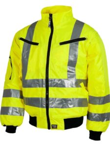 WorkTeam Cazadora Piloto alta visibilidad con cintas reflectantes. Mangas desmontables. EN471. Hombre