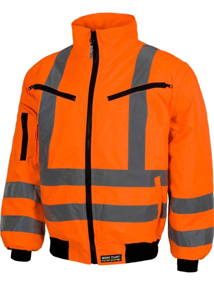 WorkTeam Cazadora Piloto alta visibilidad con cintas reflectantes. Mangas desmontables. EN471. Hombre - Imagen 2