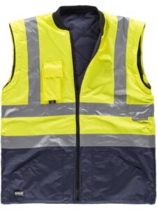 WorkTeam Parka Trabajo 5 en 1 Alta Visibilidad: Parka, Impermeable, Parka Ligera, Chaleco AV y Chaleco Marino. EN471. Unisex