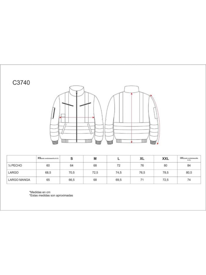 WorkTeam Cazadora Piloto combinada alta visibilidad con cintas reflectantes. Mangas desmontables. EN471. Hombre