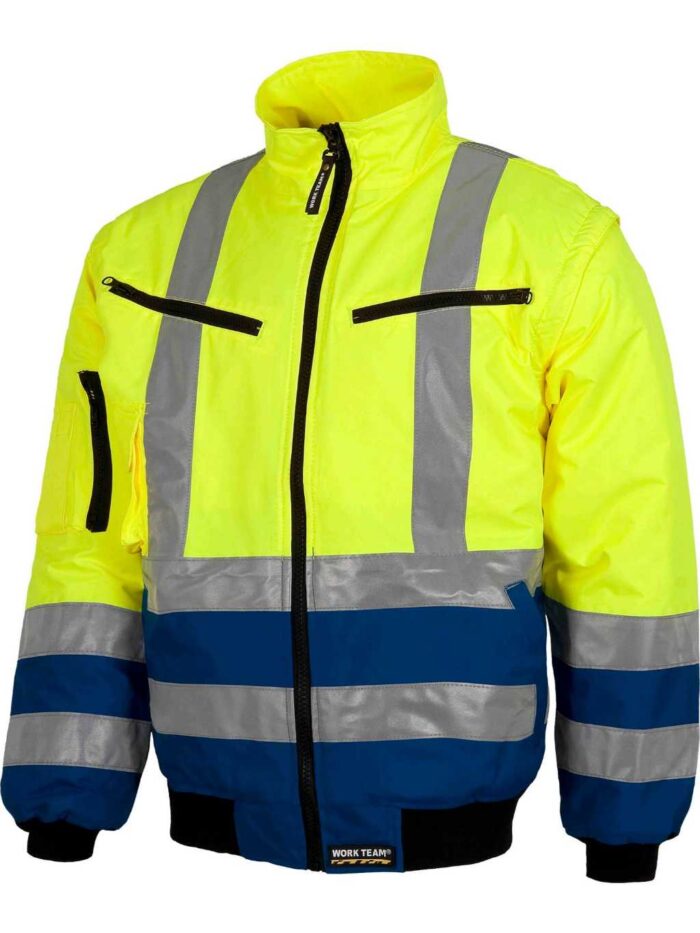WorkTeam Cazadora Piloto combinada alta visibilidad con cintas reflectantes. Mangas desmontables. EN471. Hombre - Imagen 2