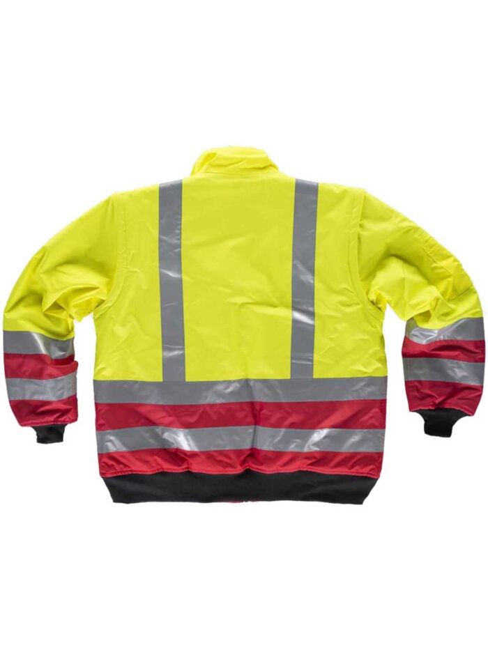 WorkTeam Cazadora Piloto combinada alta visibilidad con cintas reflectantes. Mangas desmontables. EN471. Hombre