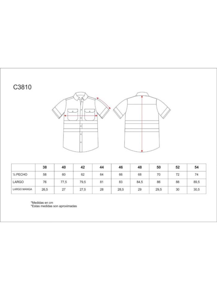 WorkTeam Camisa Manga Corta de ALTA VISIBILIDAD, con Cintas Reflectantes. Hombre