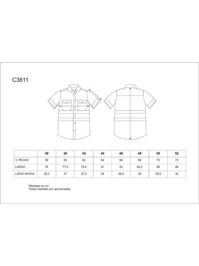 WorkTeam Camisa Manga Corta combinada ALTA VISIBILIDAD, con 2 Bolsos de Pecho y con Cintas Reflectantes. Hombre