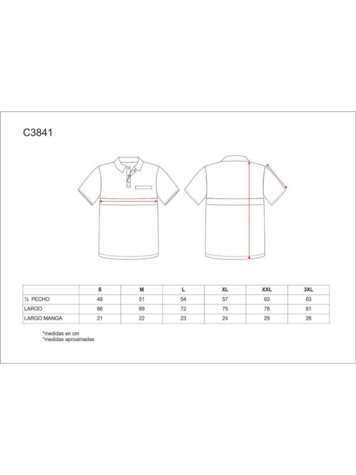 Work Team Polo Manga Corta ALTA VISIBILIDAD, con Canesú Combinado, un Bolso de Pecho, una Cinta Reflectante, 100% Algodón. Hombre