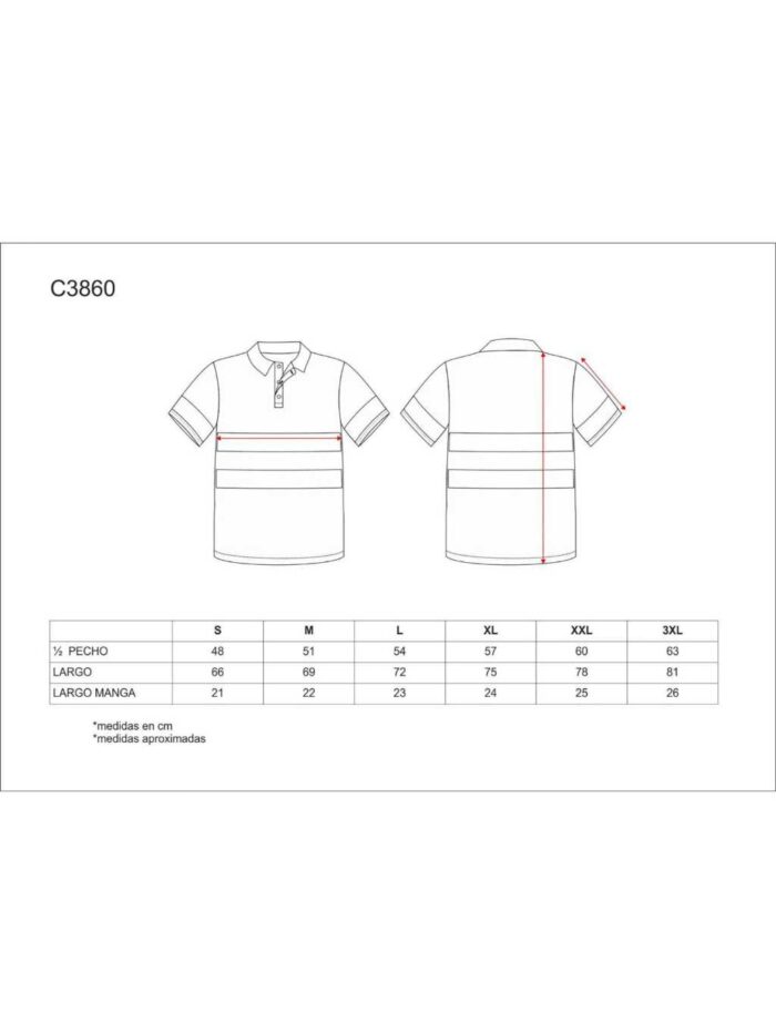 Work Team Polo Combinado ALTA VISIBILIDAD Manga Corta. Cintas Reflectantes Torso y Mangas. EN ISO 20471:2013 Hombre