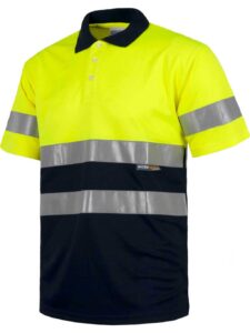 WorkTeam Polo Combinado ALTA VISIBILIDAD Manga Corta. Cintas Reflectantes Torso y Mangas. EN ISO 20471:2013 Hombre