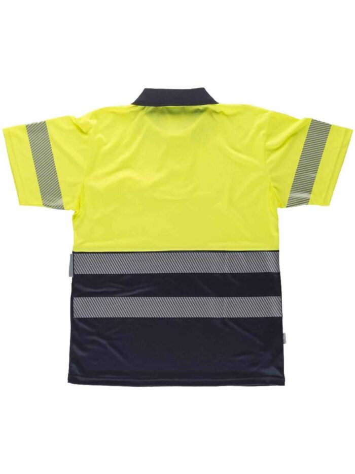 WorkTeam Polo combinado alta visibilidad manga corta con cintas reflectantes discontinuas. EN ISO 20471:2013 HOMBRE