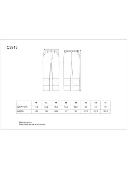 WorkTeam Pantalón Alta Visibilidad con Cintas Reflectantes. EN471; Cintura elástica. Hombre