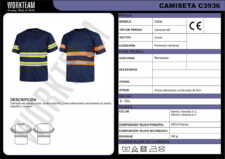 WorkTeam Camiseta Manga Corta de trabajo con cintas reflectantes para hombre - Imagen 6