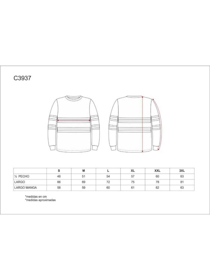 WorkTeam Camiseta Manga Larga, Cuello Redondo, ALTA VISIBILIDAD, Cintas Reflectantes combinadas. Unisex