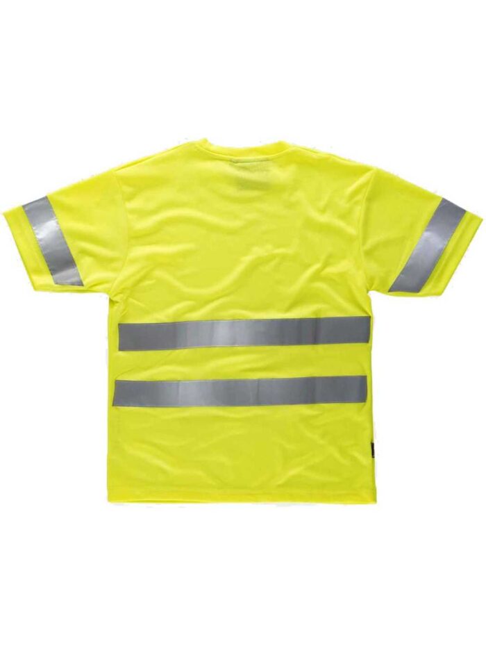 WorkTeam Camiseta Cuello Caja, Manga Corta, Cintas Reflectantes, ALTA VISIBILIDAD EN ISO 471:2013 Unisex