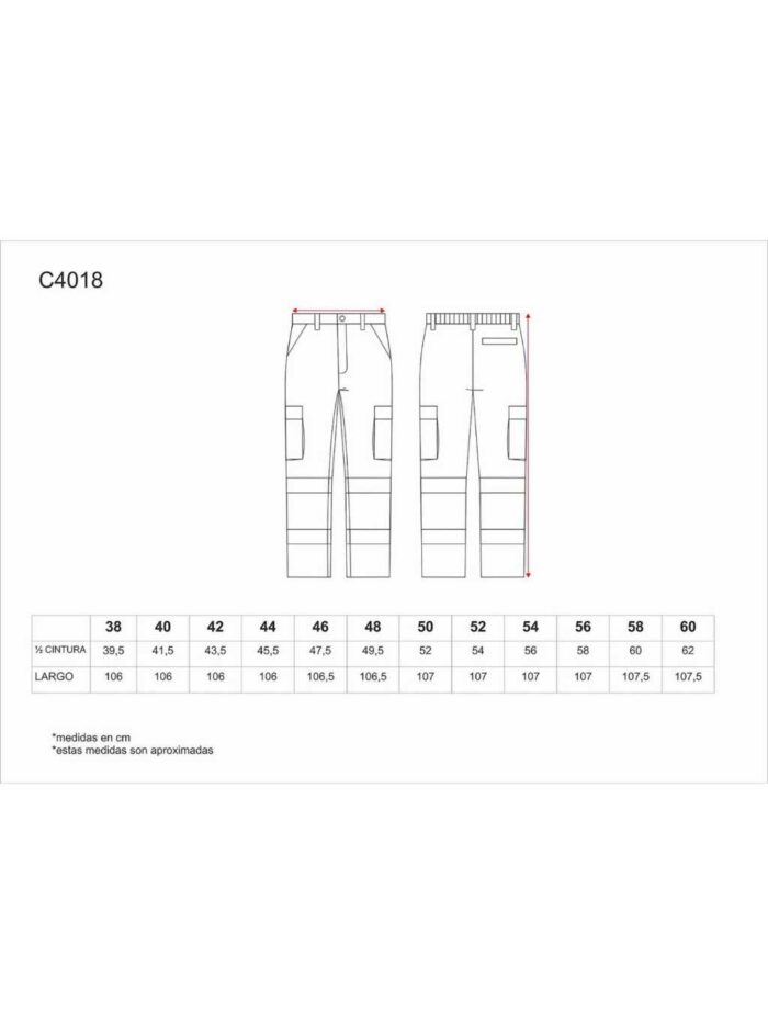 WorkTeam Pantalón Trabajo con 2 cintas de alta visibilidad y reflectante, refuerzos y multibolsillos. EN471. UNISEX