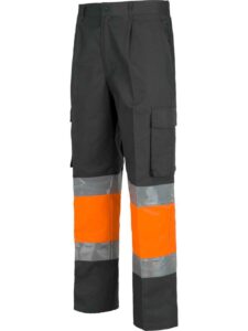 WorkTeam Pantalón Trabajo con 2 cintas de alta visibilidad y reflectante, refuerzos y multibolsillos. EN471. UNISEX - Imagen 9