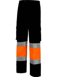WorkTeam Pantalón Trabajo con 2 cintas de alta visibilidad y reflectante, refuerzos y multibolsillos. EN471. UNISEX - Imagen 5