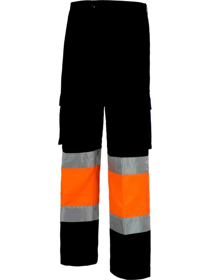 WorkTeam Pantalón Trabajo con 2 cintas de alta visibilidad y reflectante, refuerzos y multibolsillos. EN471. UNISEX - Imagen 5