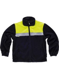 WorkTeam Forro Polar Bicolor Alta Visibilidad con Cremallera y Cintas Reflectantes. Unisex