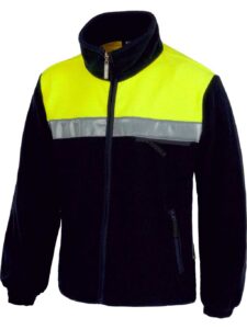 WorkTeam Forro Polar Bicolor Alta Visibilidad con Cremallera y Cintas Reflectantes. Unisex. C4020