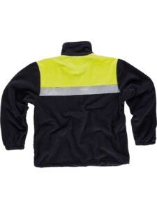 WorkTeam Forro Polar Bicolor Alta Visibilidad con Cremallera y Cintas Reflectantes. Unisex