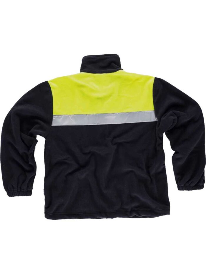 WorkTeam Forro Polar Bicolor Alta Visibilidad con Cremallera y Cintas Reflectantes. Unisex