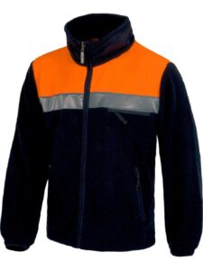 WorkTeam Forro Polar Bicolor Alta Visibilidad con Cremallera y Cintas Reflectantes - Imagen 2